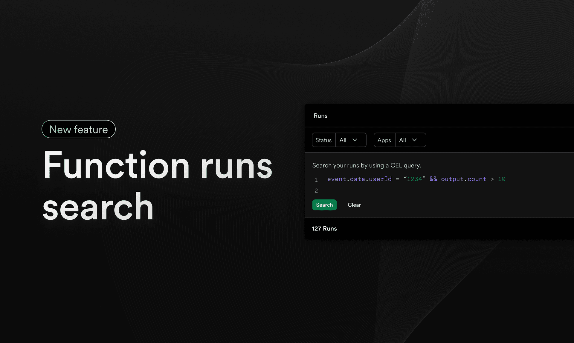 Featured image for Announcing: Function runs search blog post